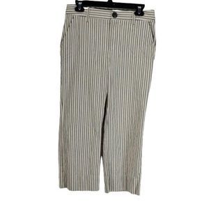 CAbi Black and White Striped Pants